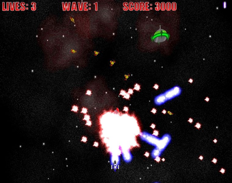 Supreme Earth Champion (Windows) screenshot: Shooting with the laser bean.