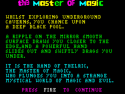 Master of Magic (ZX Spectrum) screenshot: Background story