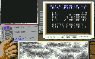 Inve$t (Commodore 64) screenshot: Select the winning condition.