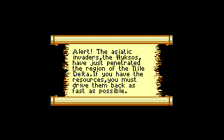 Day of the Pharaoh (DOS) screenshot: A random event