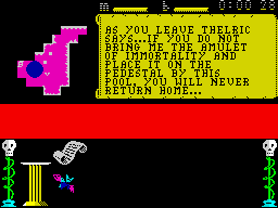 Master of Magic (ZX Spectrum) screenshot: Exploring the first cave