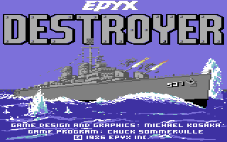 Destroyer (Commodore 64) screenshot: Title screen