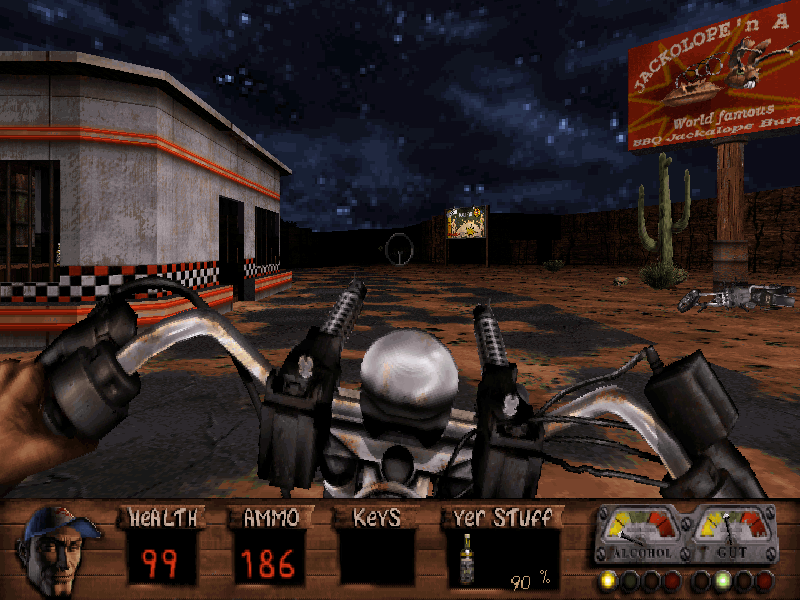 Redneck Rampage Rides Again (DOS) screenshot: King of the road