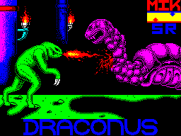 Draconus (ZX Spectrum) screenshot: This screen is displayed as the game loads
