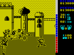 The A-Team (ZX Spectrum) screenshot: That's a jeep gone