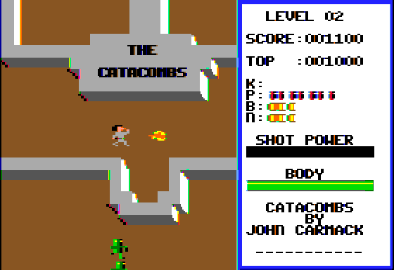 Screenshot of Catacomb (Apple II, 1990) - MobyGames