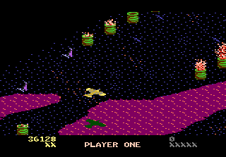 Desert Falcon (Atari 7800) screenshot: Some levels are quite psychedelic