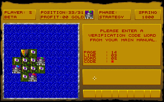 Screenshot of Spoils of War (DOS, 1991) - MobyGames