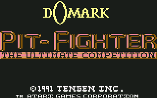 Pit-Fighter (Commodore 64) screenshot: Title screen