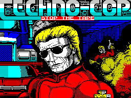 Techno Cop (ZX Spectrum) screenshot: This screen is displayed as the game loads from tape