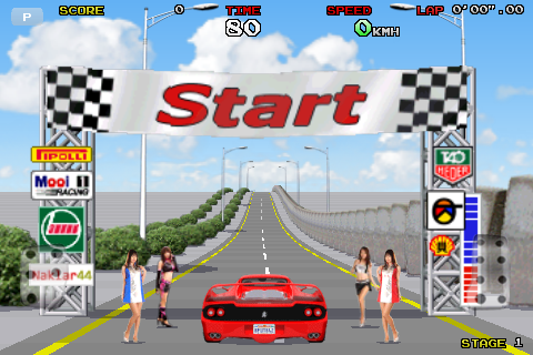 Final Freeway (iPhone) screenshot: Start line