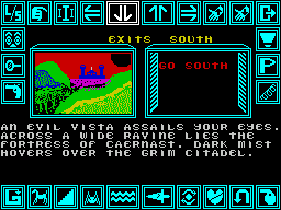 Shard of Inovar (ZX Spectrum) screenshot: This is Arthermin's fortress