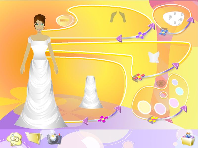 My Fantasy Wedding (Windows) screenshot: Building a bridal gown