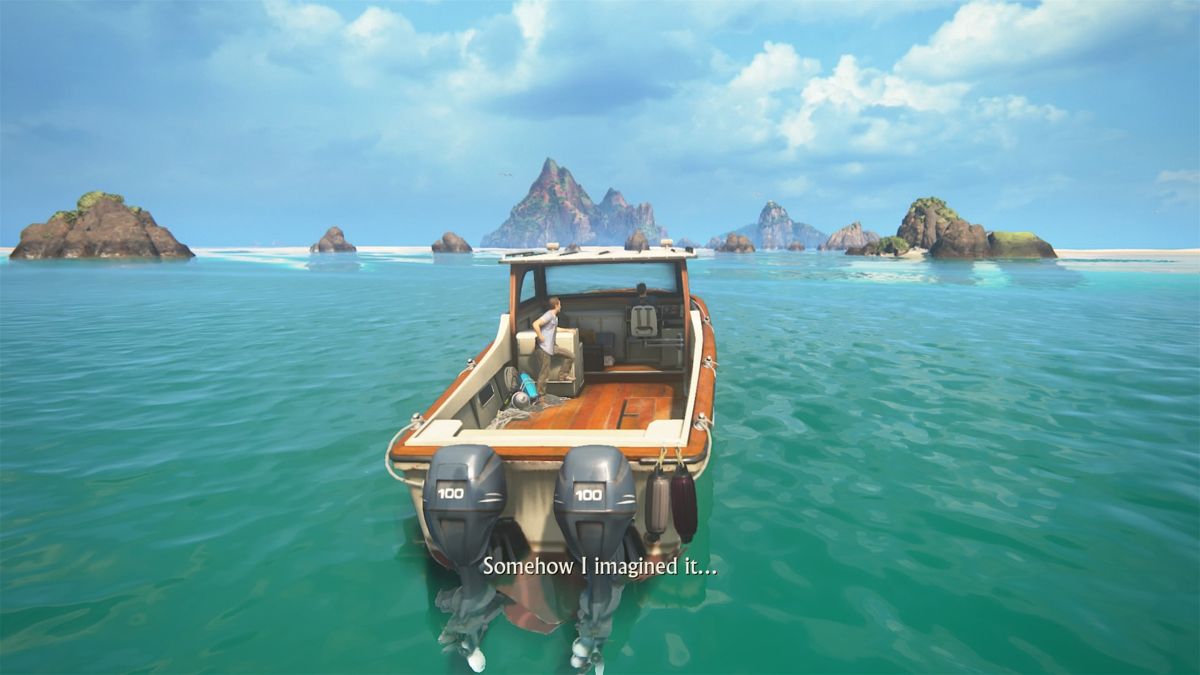Uncharted 4: A Thief's End (PlayStation 4) screenshot: What a balmy day we're having, at least the weather's in our favour