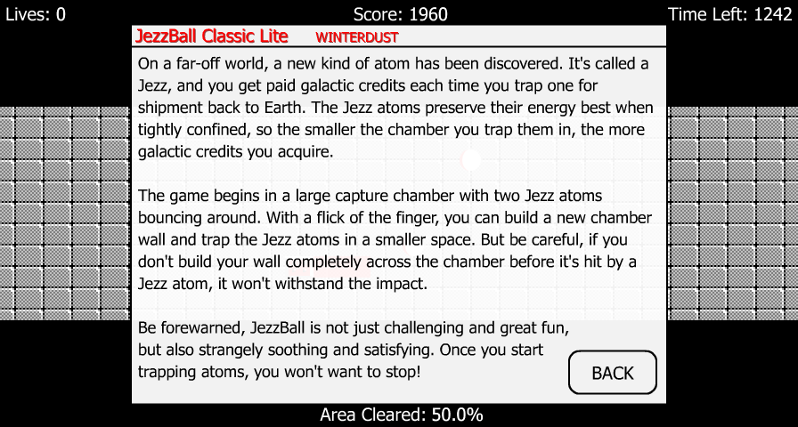 JezzBall Classic (Windows) screenshot: The game's story (Demo)