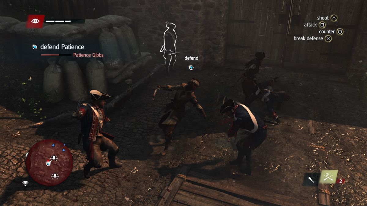 Assassin's Creed IV: Black Flag - Aveline (PlayStation 4) screenshot: Defending Patience