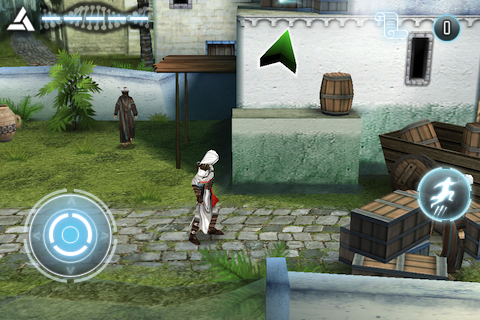 Assassin's Creed: Altaïr's Chronicles (iPhone) screenshot: On screen controls, a staple of iPhone games.