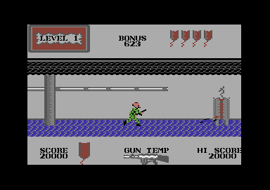 Rapid Fire (Commodore 64) screenshot: The plasma computer you must destroy
