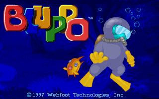 Bluppo (DOS) screenshot: The games title screen