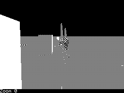 Chuck Yeager's Advanced Flight Simulator (ZX Spectrum) screenshot: This is the chase plane view