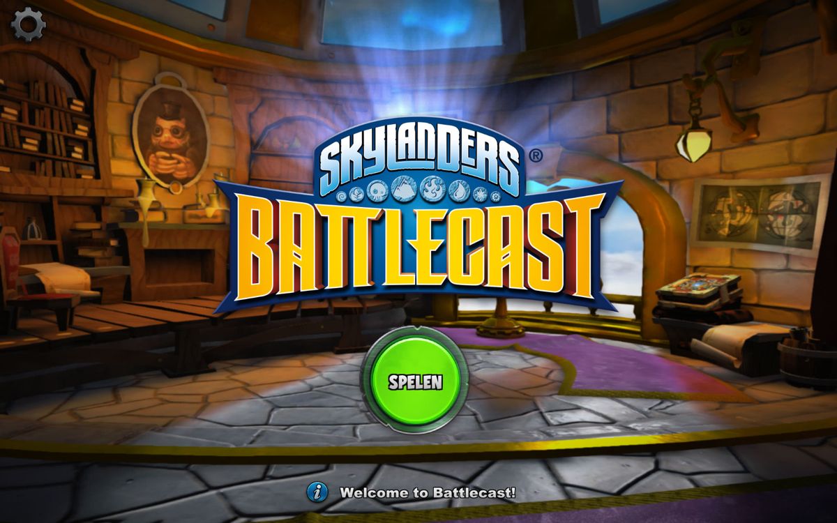 Skylanders: Battlecast (Android) screenshot: Main menu (Dutch version)
