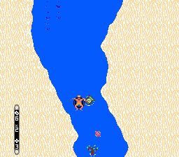 Toobin' (NES) screenshot: Heading down the river