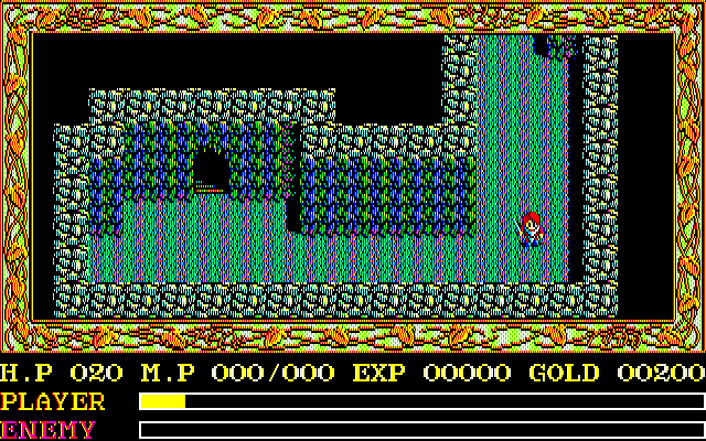 Ys II: Ancient Ys Vanished - The Final Chapter (PC-88) screenshot: Way to the haunted village