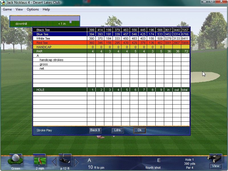 Jack Nicklaus 4 (Windows) screenshot: Scoreboard