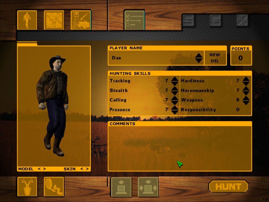 Deer Hunter 2004 (Windows) screenshot: Main Menu (Demo)
