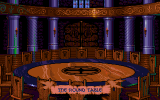 Spirit of Excalibur (DOS) screenshot: The legendary Round Table of Camelot