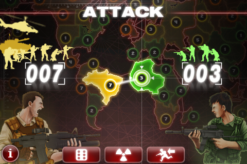 Risk: The Official Game (iPhone) screenshot: Game Scene 3