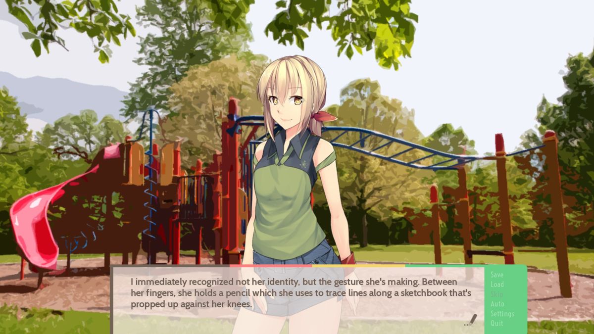 One Thousand Lies (Windows) screenshot: The gesture she's ACTUALLY making seems a lot more suggestive than that.