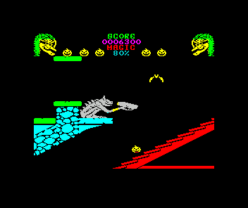 Cauldron II: The Pumpkin Strikes Back (ZX Spectrum) screenshot: Better show some bounce-back-ability