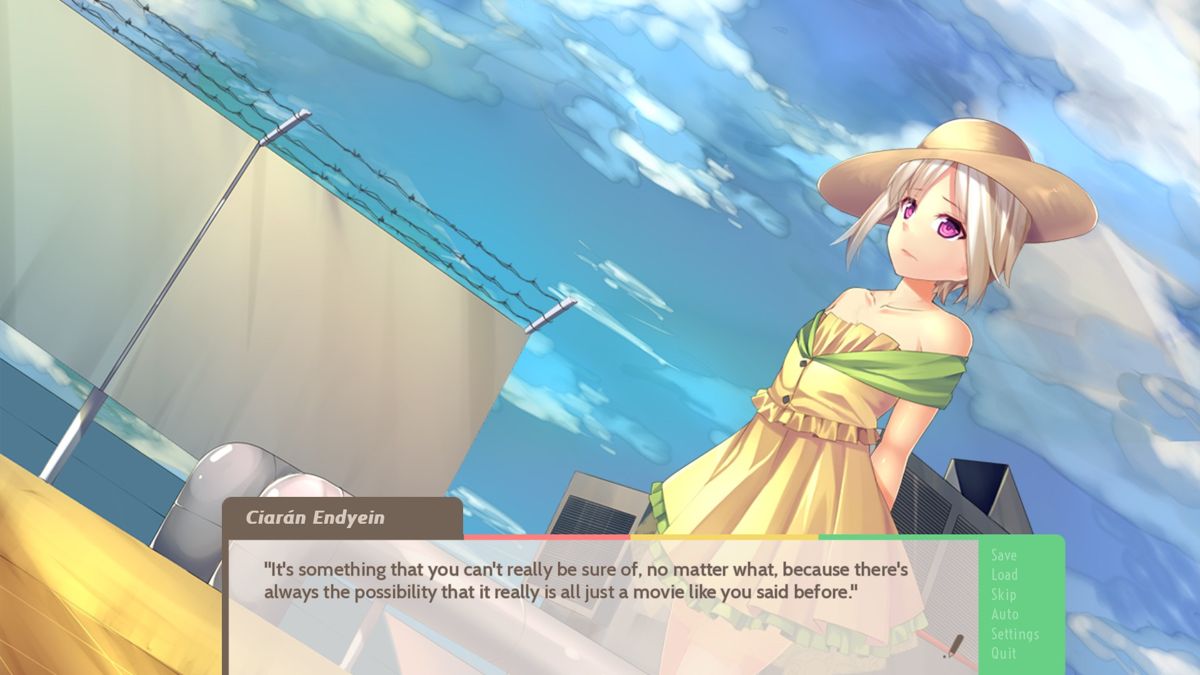 One Thousand Lies (Windows) screenshot: The usual rooftop scene. How very Japanese.