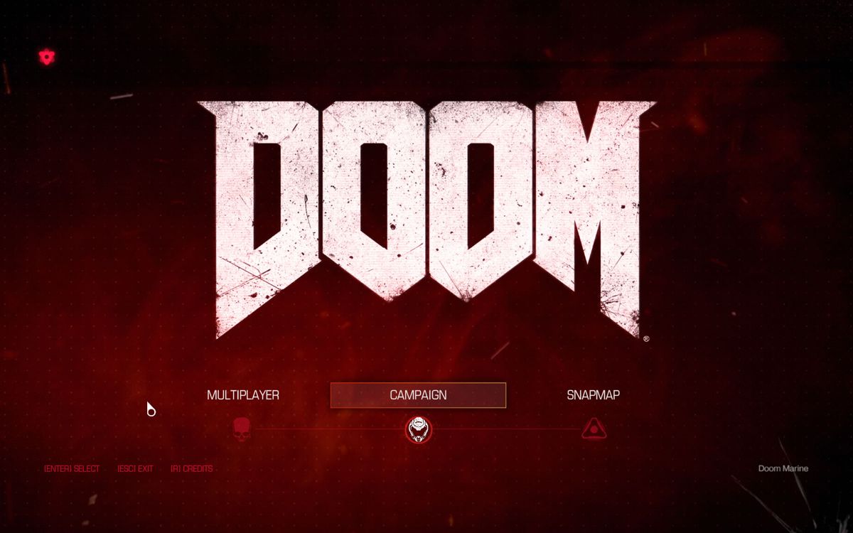 Doom (Windows) screenshot: Main menu