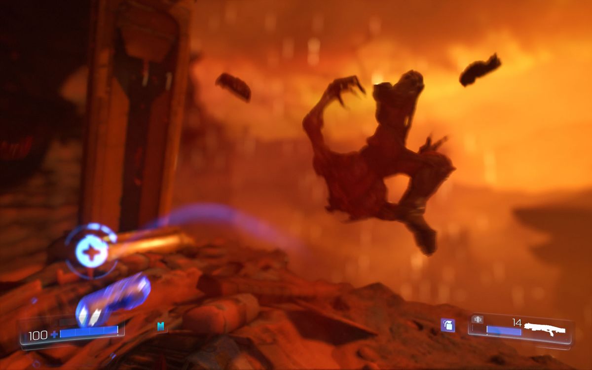 Doom (Windows) screenshot: The result of a glory kill