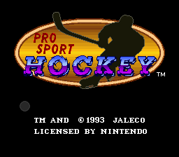 Pro Sport Hockey (SNES) screenshot: Title Screen