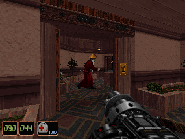 Wanton Destruction (DOS) screenshot: One of the new enemies replacing the Guardian.
