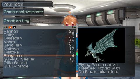 Phantasy Star Portable (PSP) screenshot: One of the enemies I defeated.