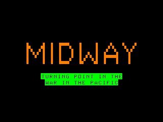 Midway Campaign (TRS-80 CoCo) screenshot: Loading screen