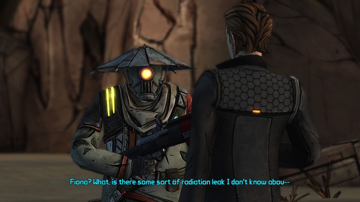 Tales from the Borderlands: Episode 1 - Zer0 Sum (PlayStation 4) screenshot: Rhys is having a bit of a miscommunication problem