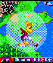 Screenshot of Rayman Golf (J2ME, 2002) MobyGames