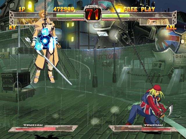 Guilty Gear X (Dreamcast) screenshot: Ouch! That should be painful