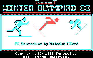 Winter Challenge: World Class Competition (DOS) screenshot: Title Screen