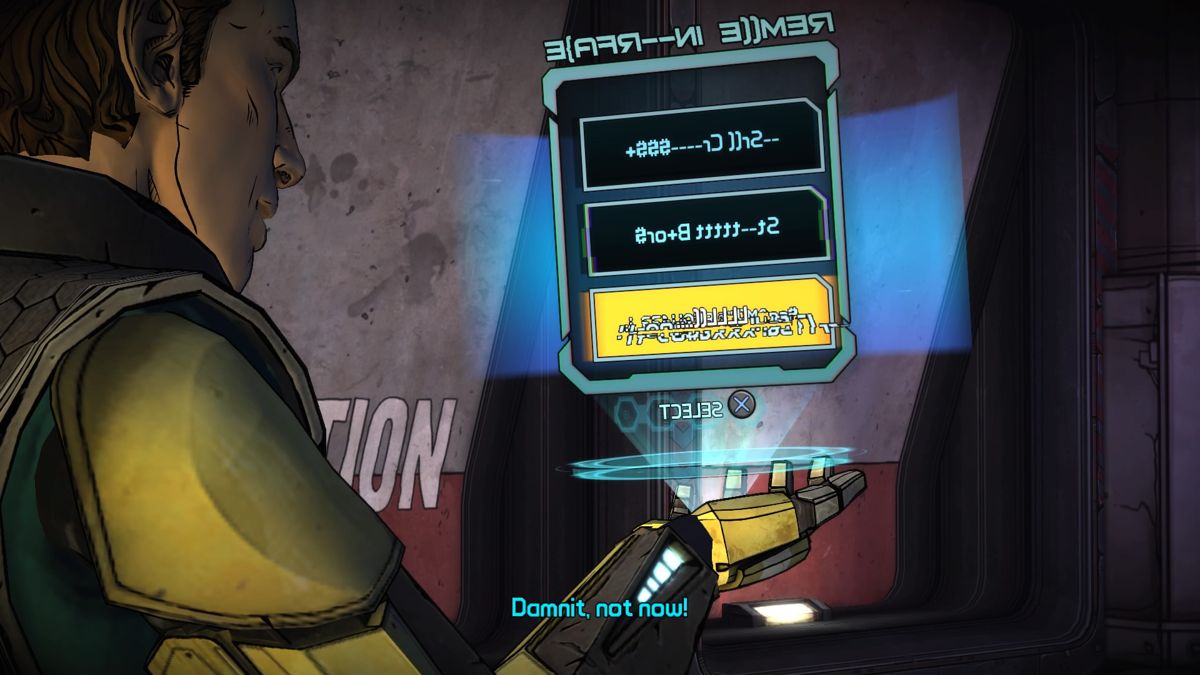 Tales from the Borderlands: Episode 1 - Zer0 Sum (PlayStation 4) screenshot: A glitch in the system