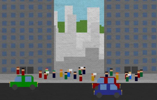 One Chance (Browser) screenshot: Riots in the streets