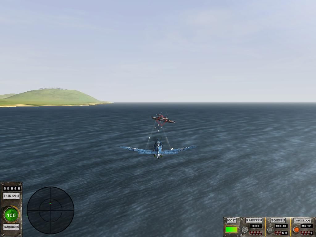 Dogfight: Battle for the Pacific (Windows) screenshot: Destroy that ship