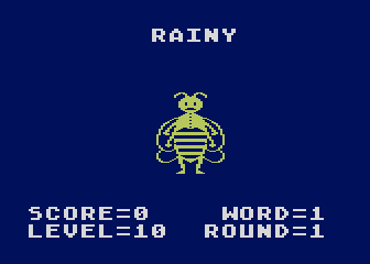 Chatterbee (Atari 8-bit) screenshot: Wrong answer