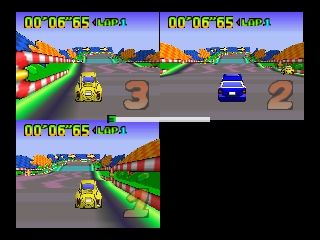 Penny Racers (Nintendo 64) screenshot: 3-player race