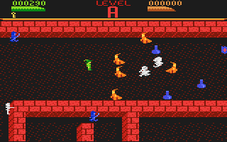 Dark Chambers (Atari 7800) screenshot: Facing a hoard of enemies